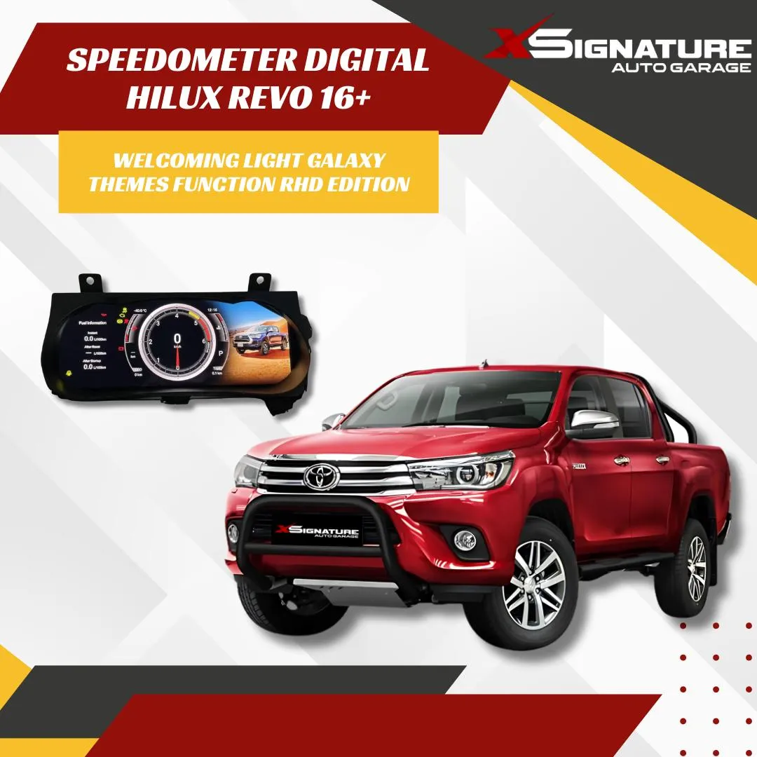 SPEEDOMETER DIGITAL CLUSTER 3MD SERIES UNTUK HILUX REVO 16+ WITH WELCOMING LIGHT GALAXY THEMES FUNCTION RHD EDITION