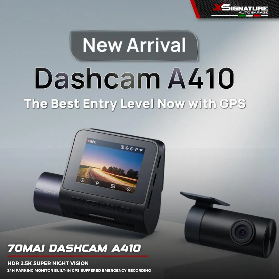 70MAI DASHCAM A410 SET HDR 2.5K SUPER NIGHT VISION 24H PARKING MONITOR BUILT-IN GPS BUFFERED EMERGENCY RECORDING