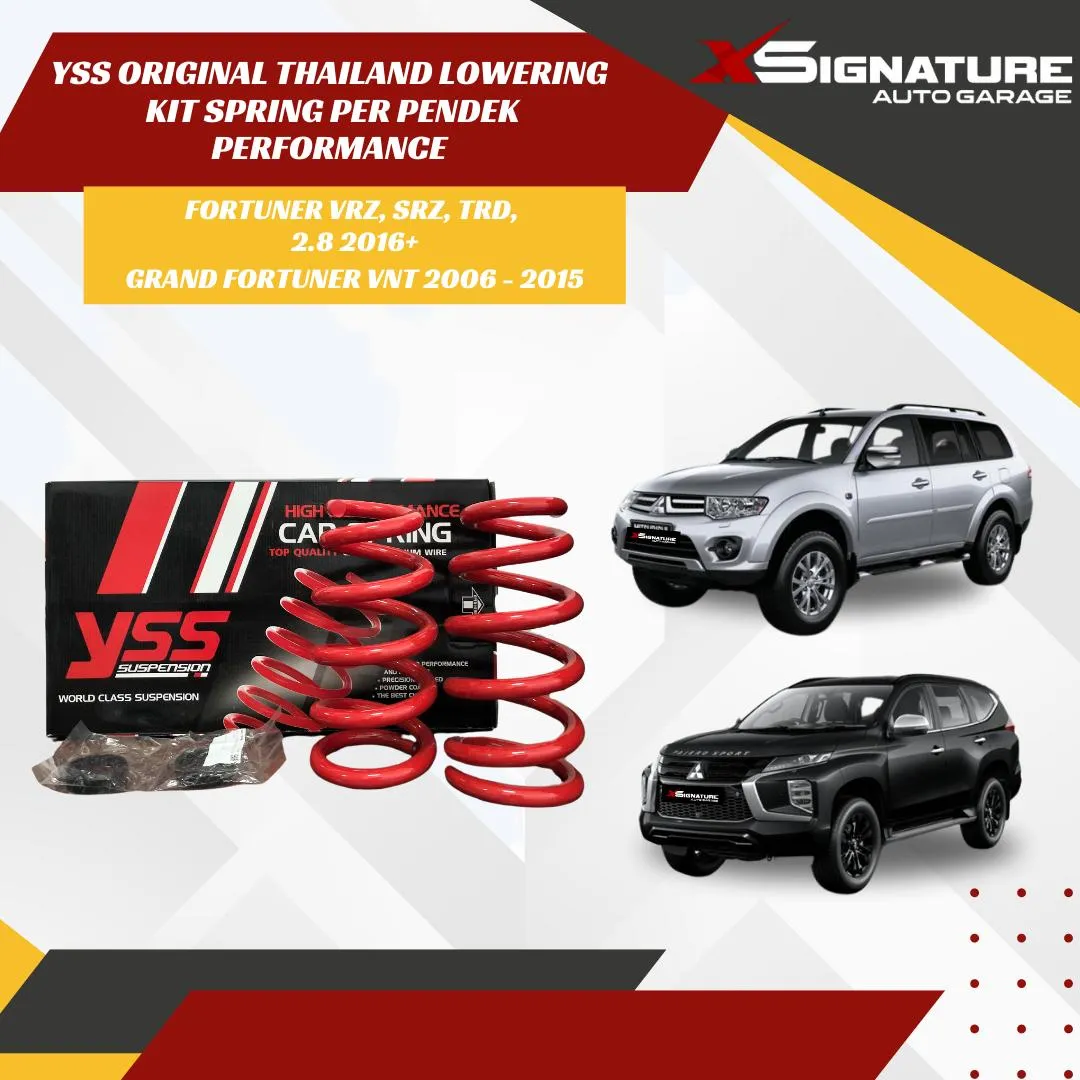 YSS ORIGINAL THAILAND LOWERING KIT SPRING PER PENDEK PERFORMANCE PAJERO SPORT 2009-2015 DAKAR EXCEED GLX / PAJERO SPORT 2016+ DAKAR EXCEED GLX