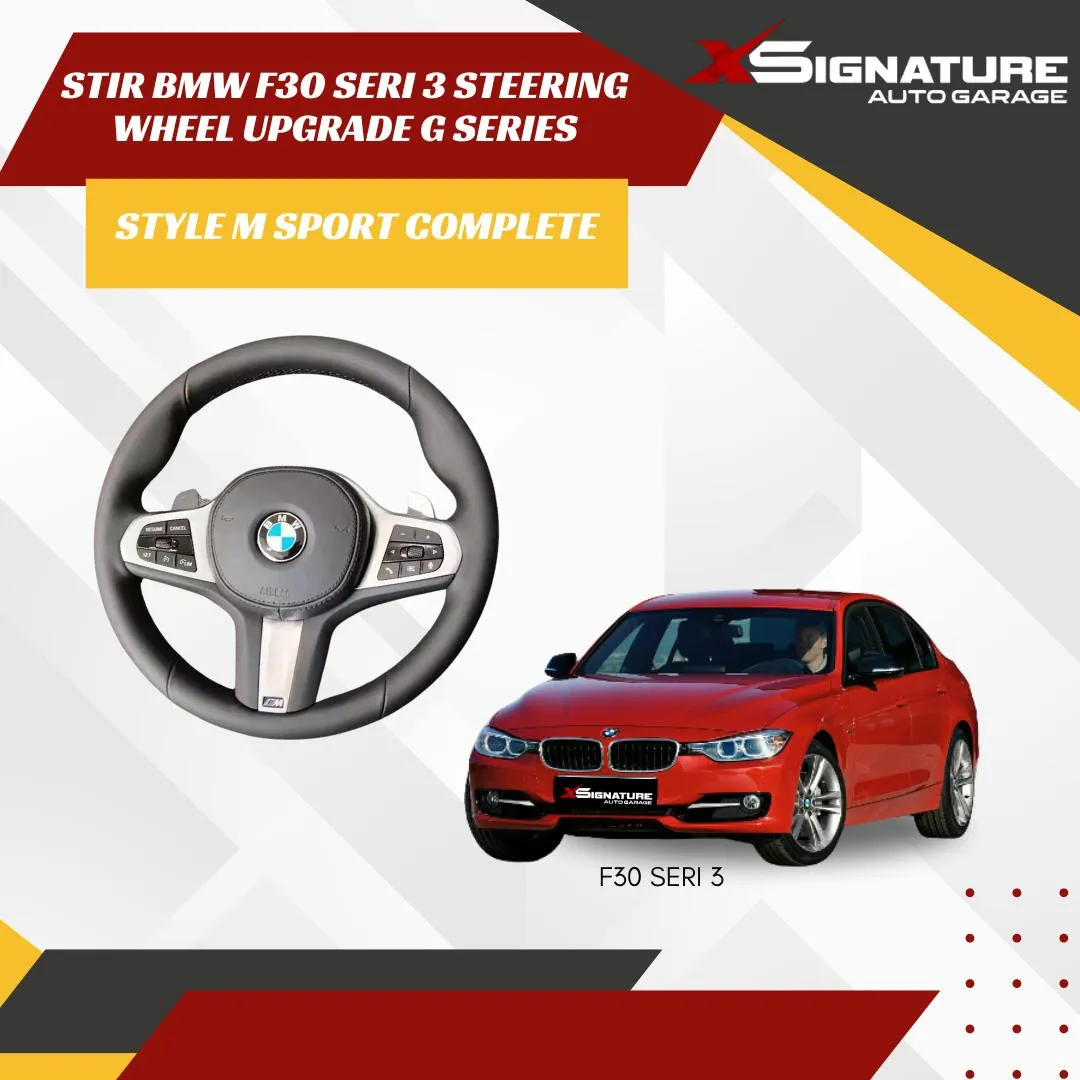 STIR BMW F30 SERI 3 STEERING WHEEL UPGRADE G SERIES STYLE M SPORT