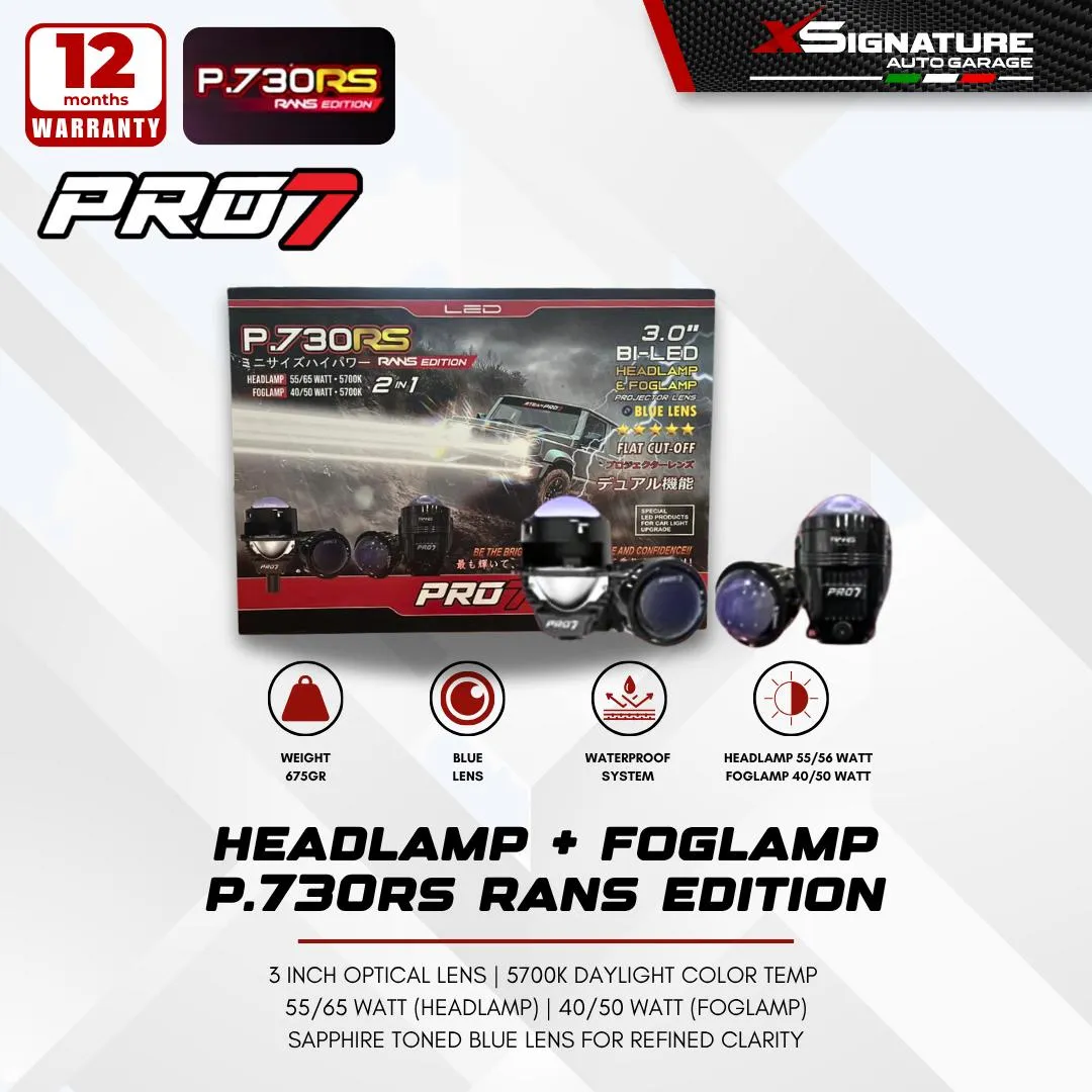 PROJECTOR PRO7 HEADLAMP + FOGLAMP P.730RS RANS EDITION 2IN1 3 INCH