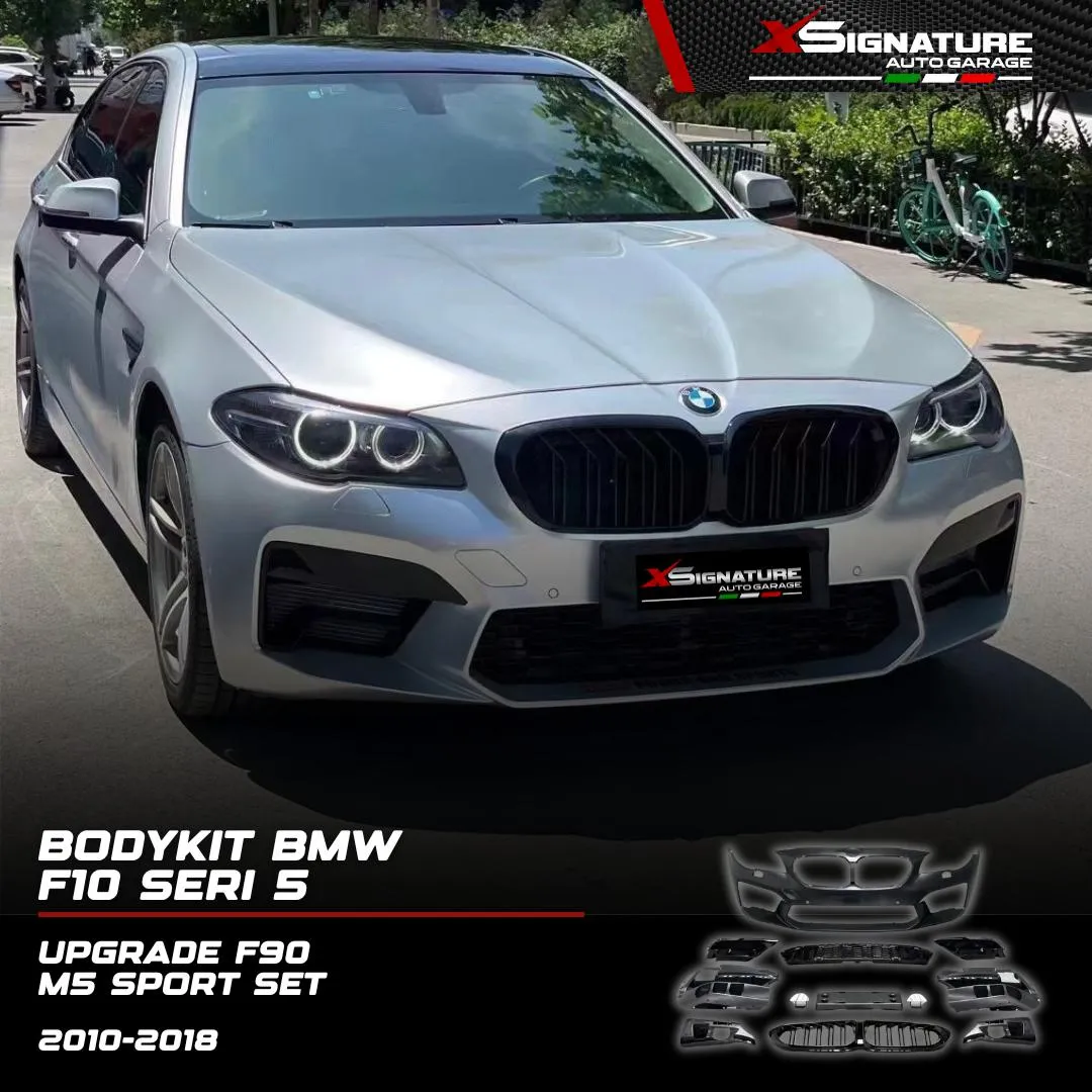 BMW F10 SERI 5 (2010-2018) 520 523 525 528 530 UPGRADE F90 G30 CS BODYKIT M5 SET IMPORT PLASTIC PP OEM MATERIAL