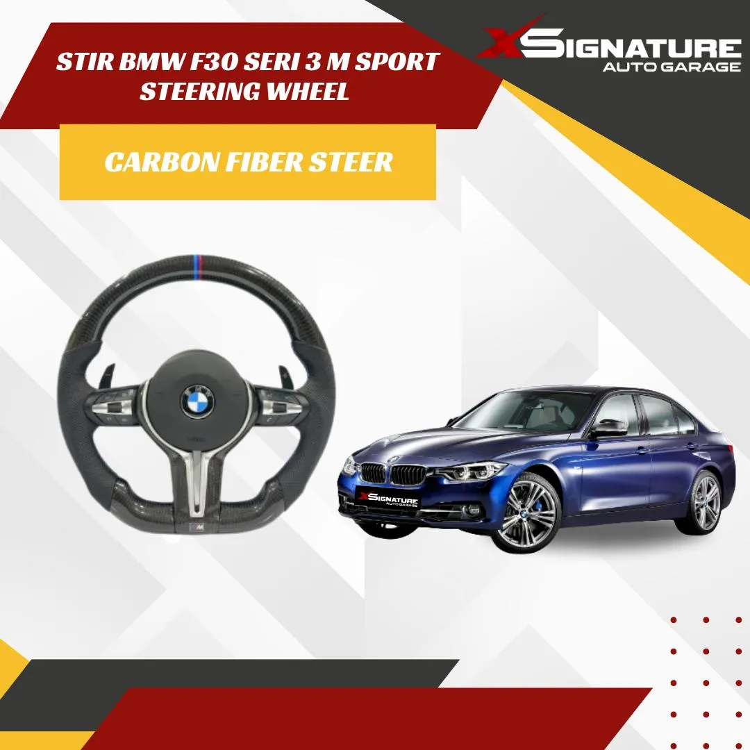 STIR BMW F30 SERI 3 MSPORT STEERING WHEEL CARBON FIBER STEER