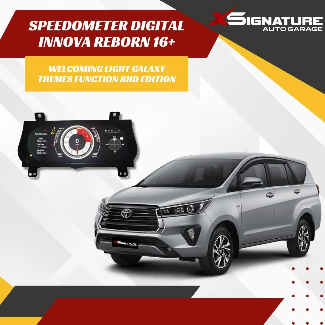 SPEEDOMETER DIGITAL CLUSTER 3MD SERIES UNTUK INNOVA REBORN 16+ WITH WELCOMING LIGHT GALAXY THEMES FUNCTION RHD EDITION