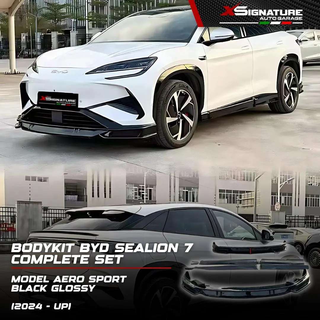BODYKIT BYD SEALION 7 MODEL AERO SPORT IMPORT COMPLETE FULL SET BLACK GLOSSY PREMIUM QUALITY