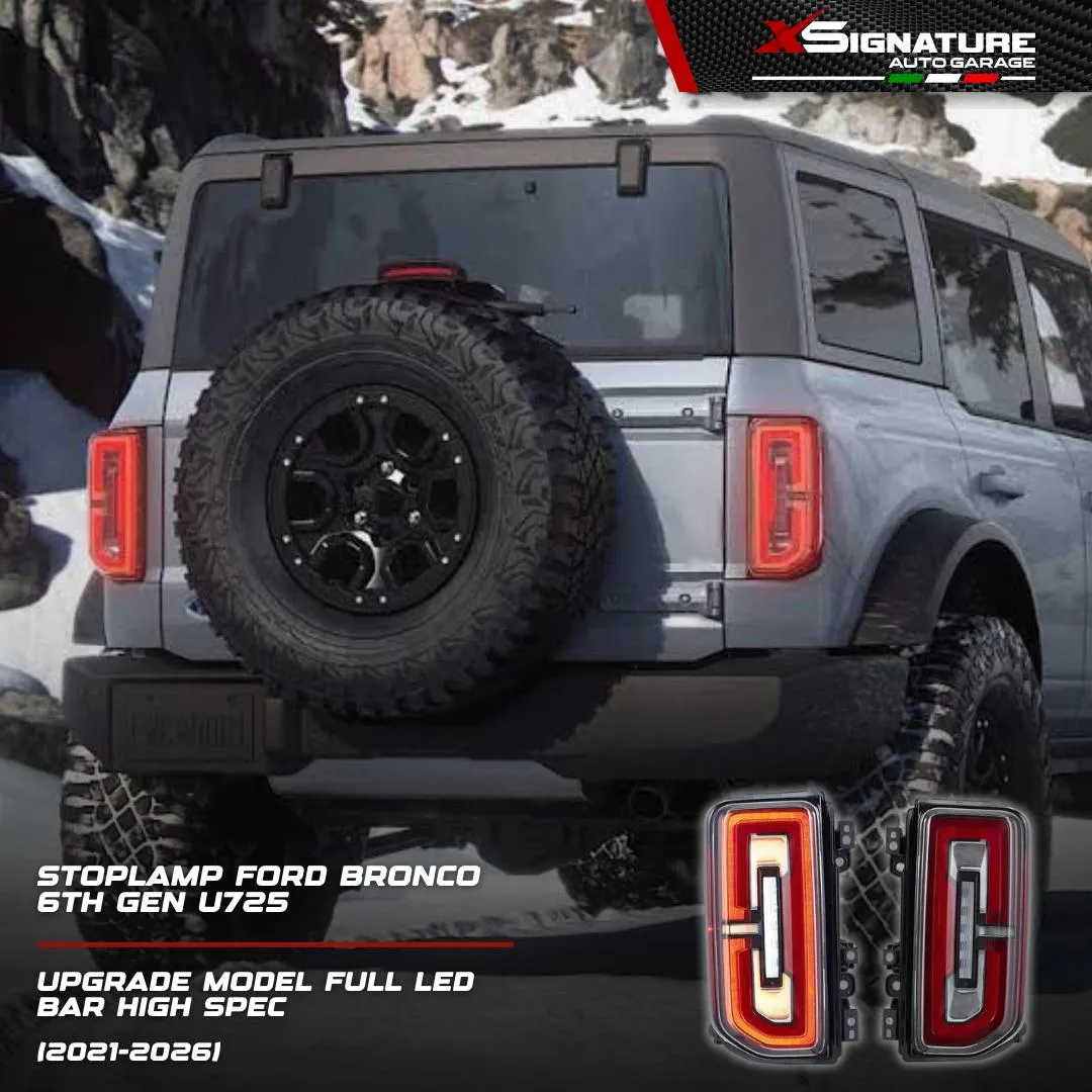 STOPLAMP FORD BRONCO (2021-2026) 6TH GEN U725 UPGRADE MODEL FULL LED BAR HIGH SPEC