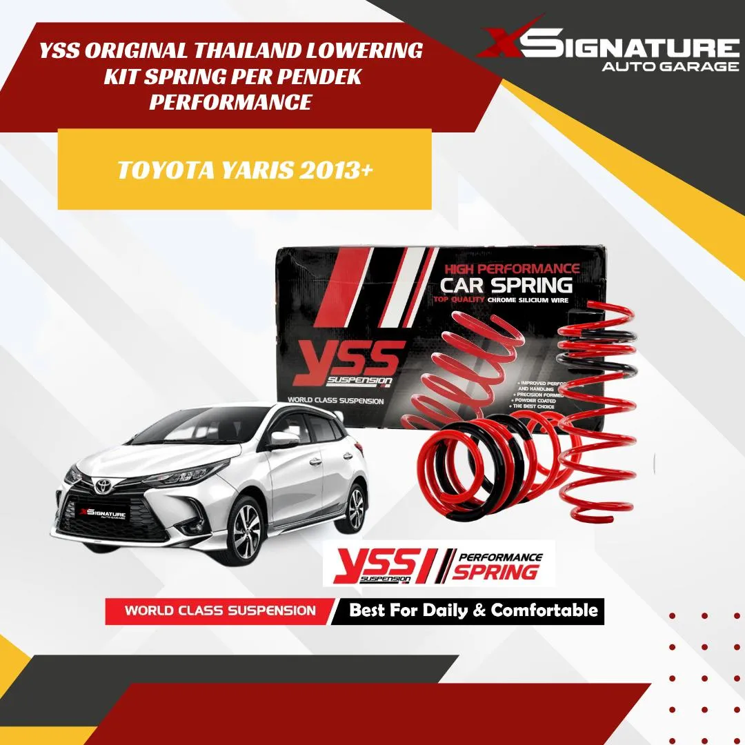 YSS ORIGINAL THAILAND LOWERING KIT SPRING PER PENDEK PERFORMANCE TOYOTA YARIS 2013+