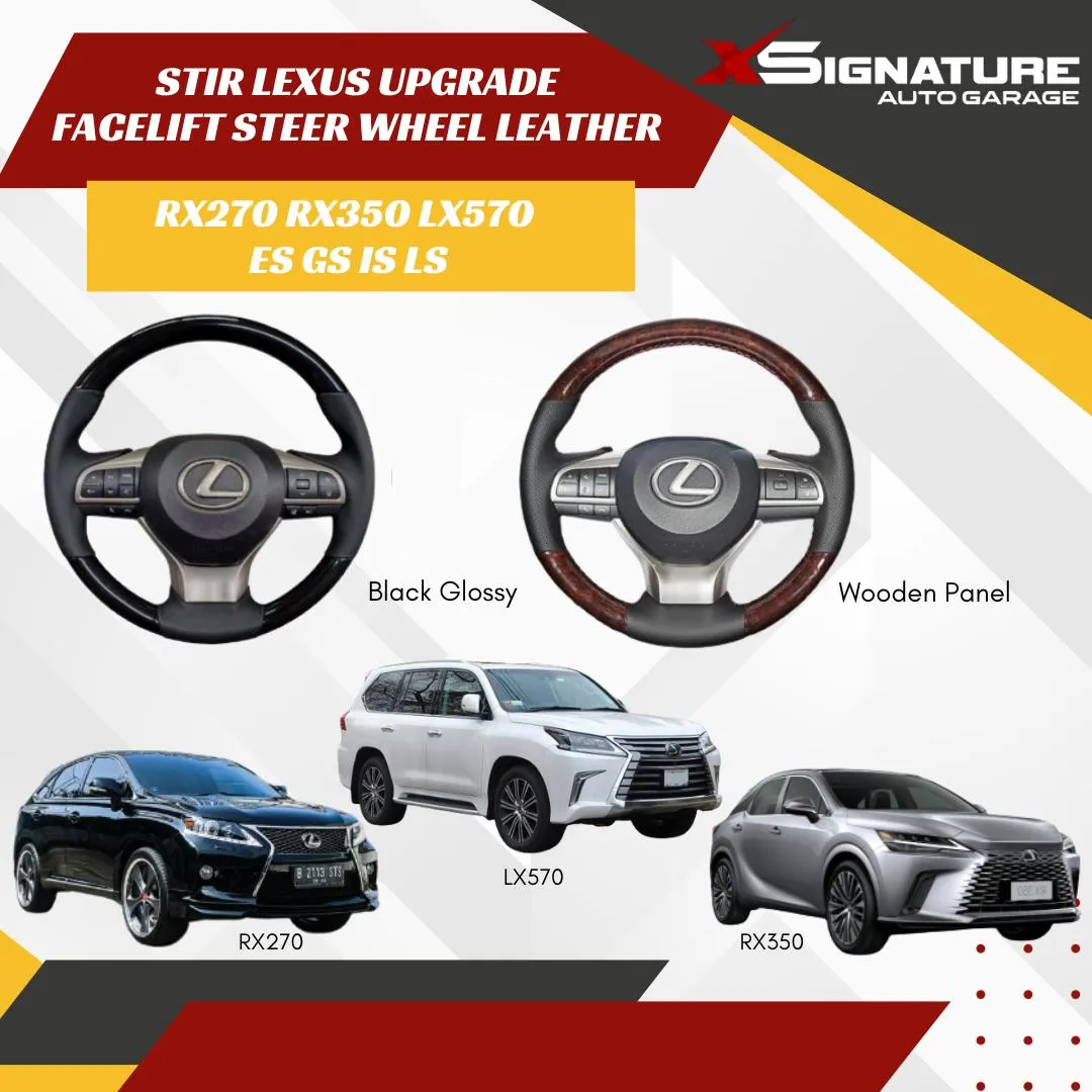 STIR LEXUS UPGRADE FACELIFT STEER WHEEL LEATHER RX270 RX350 LX570
