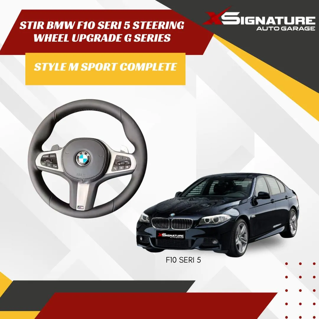 STIR BMW F10 SERI 5 STEERING WHEEL UPGRADE G SERIES STYLE M SPORT