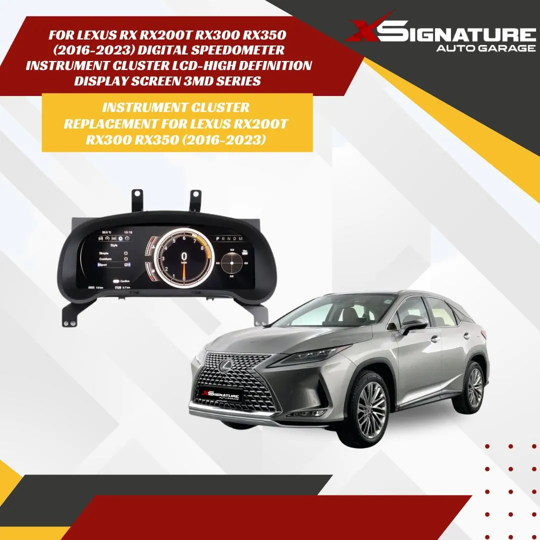 FOR LEXUS RX RX200T RX300 RX350 (2016-2023) DIGITAL SPEEDOMETER INSTRUMENT CLUSTER LCD-HIGH DEFINITION DISPLAY SCREEN 3MD SERIES